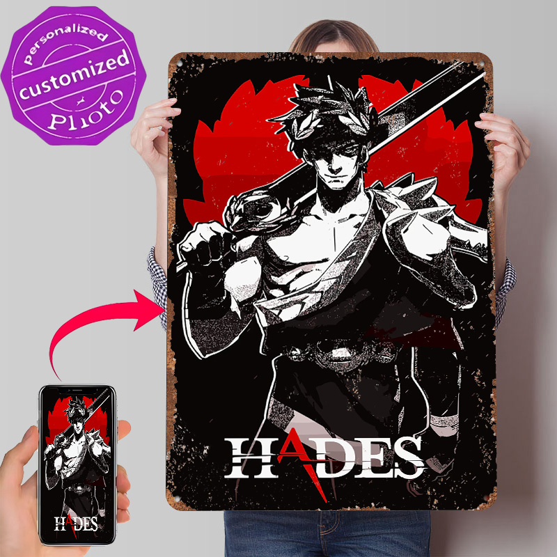 Gaming Accessories Men - Hades Game Metal Poster Customized Wall