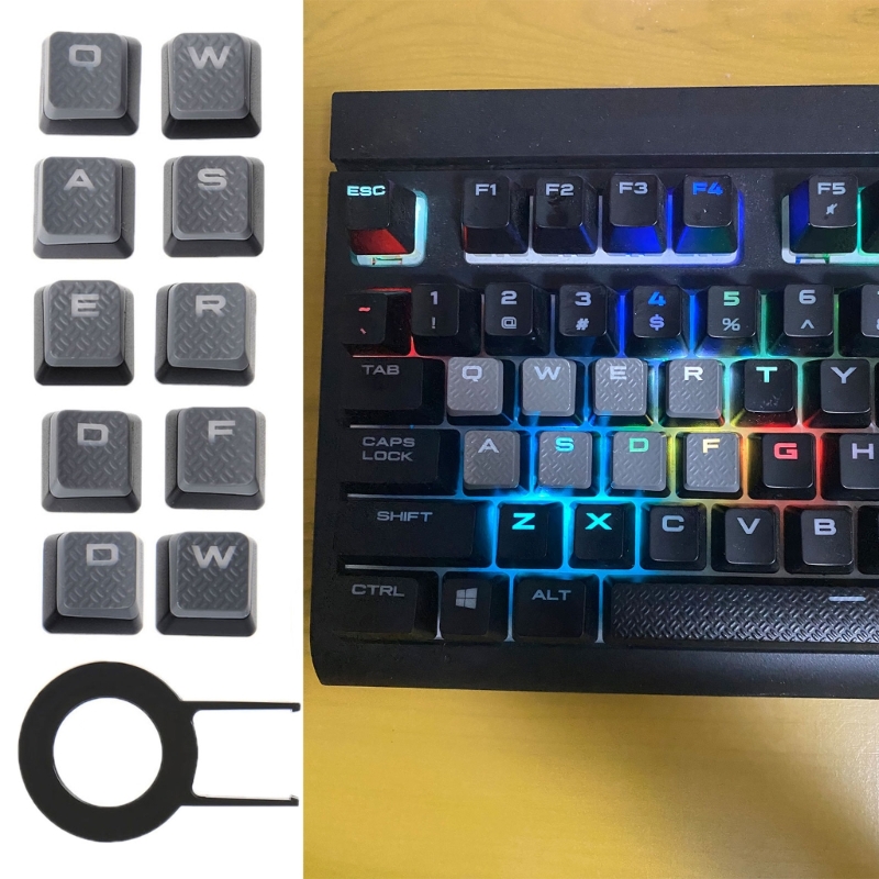 Gaming Accessories Aesthetic - 10 Keys Backlit Keycaps Non-slip for