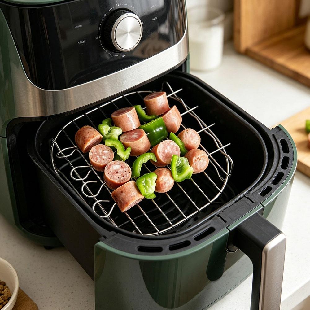 Gaming Kitchen Accessories - Air Fryer Square Grill Stainless Steel,
