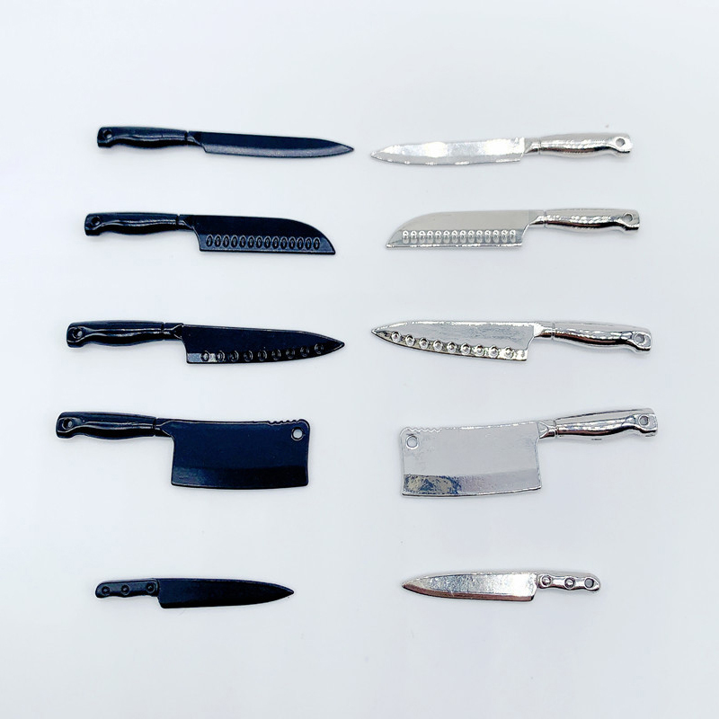 Gaming Kitchen Accessories - 1/12 Dollhouse Mini Knives Model Dollhouse