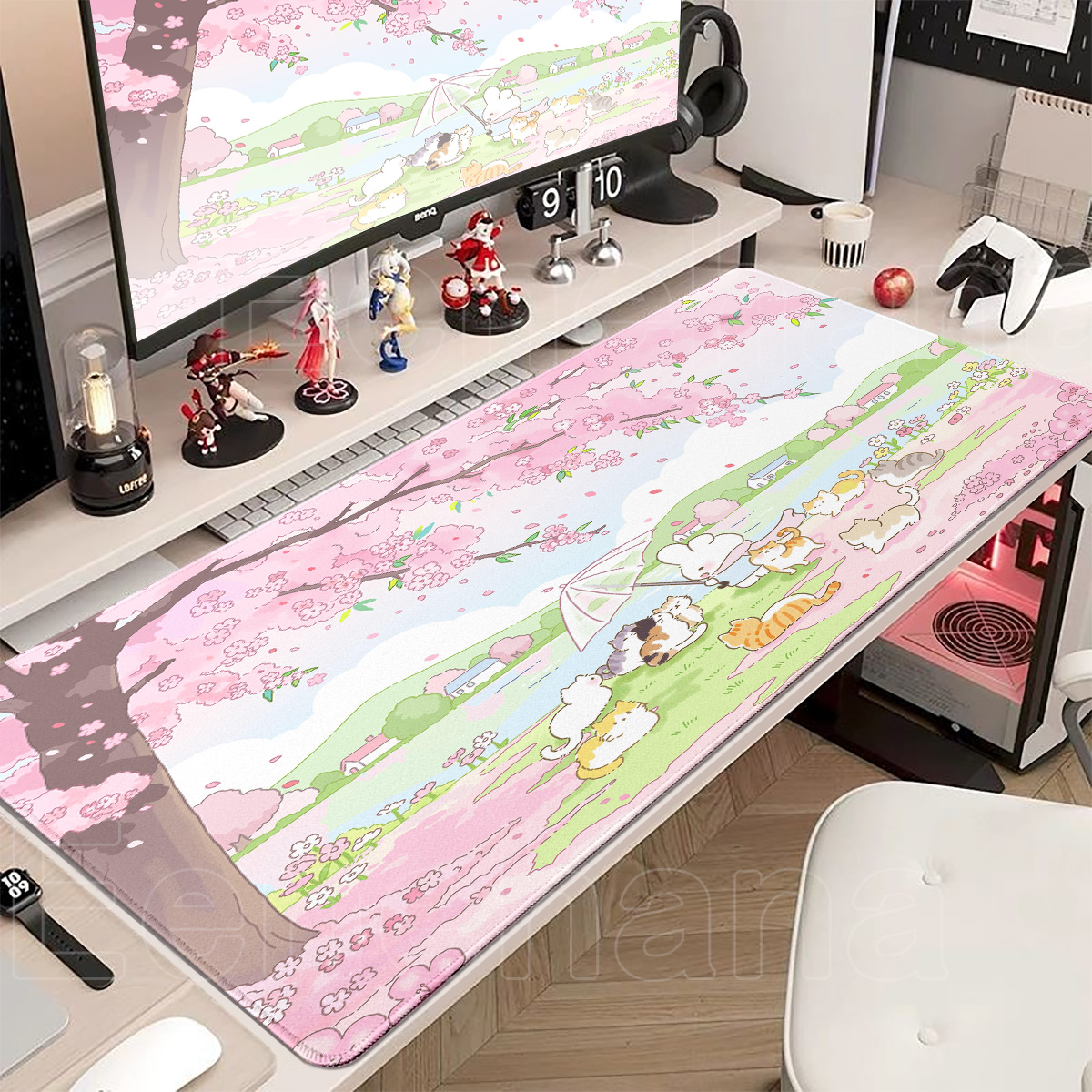 Spring Cute Rabbit Mouse Pad L - огляд і ціна Gaming Accessories Pink