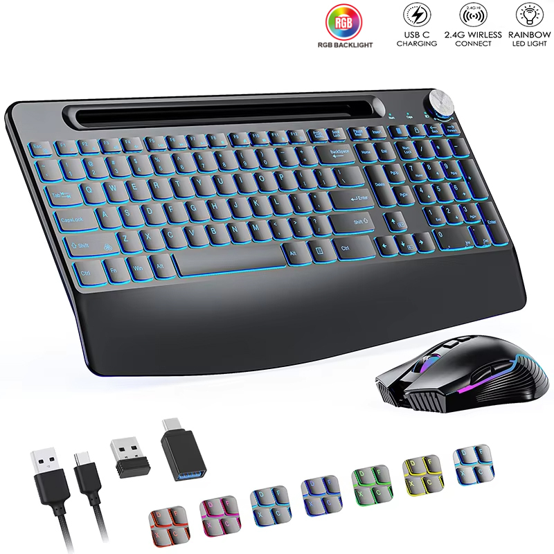 2.4G&Type-C Wireless Keyboard  - огляд і ціна Gaming Accessories Pink