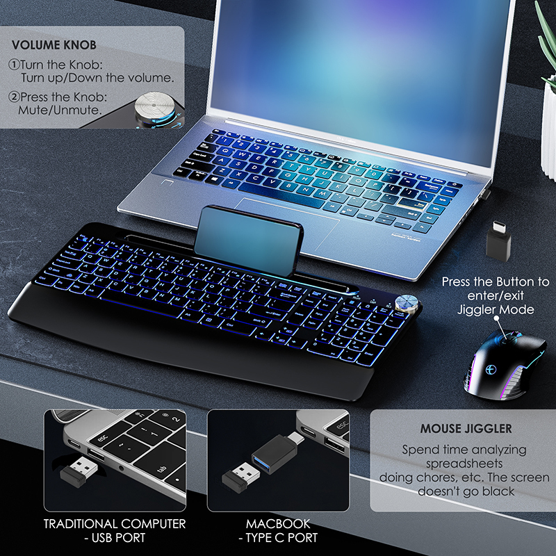 2.4G&Type-C Wireless Keyboard  - огляд і ціна Gaming Accessories Pink