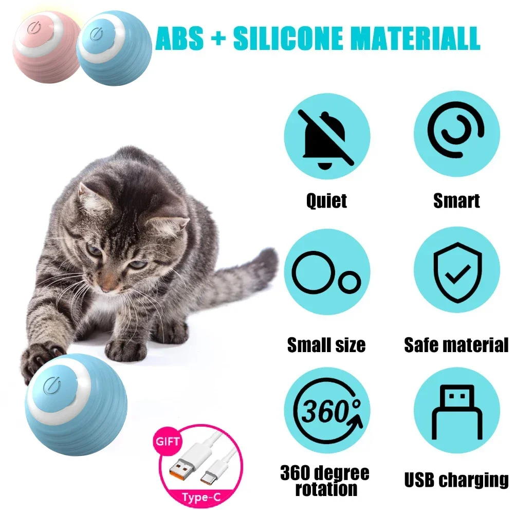 Electric Automatic Cat Toy Bal - огляд і ціна Gaming Home Accessories