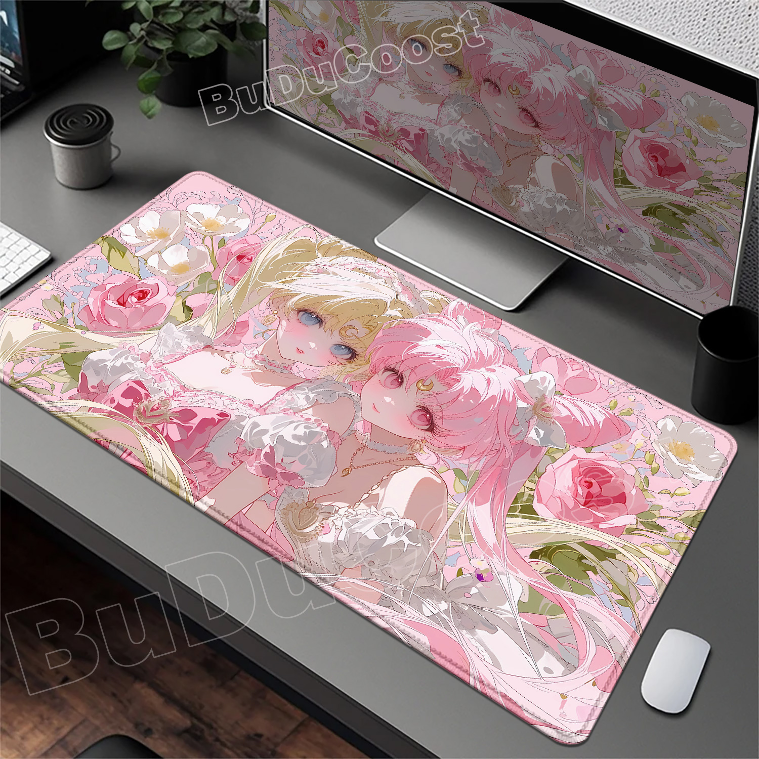 Pretty Pink Desk Mat Anime Sai - огляд і ціна Gaming Accessories Pink