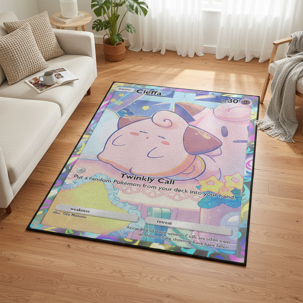 Pokemon Cleffa Anime Rug Kawai - огляд і ціна Gaming Accessories Aesthetic
