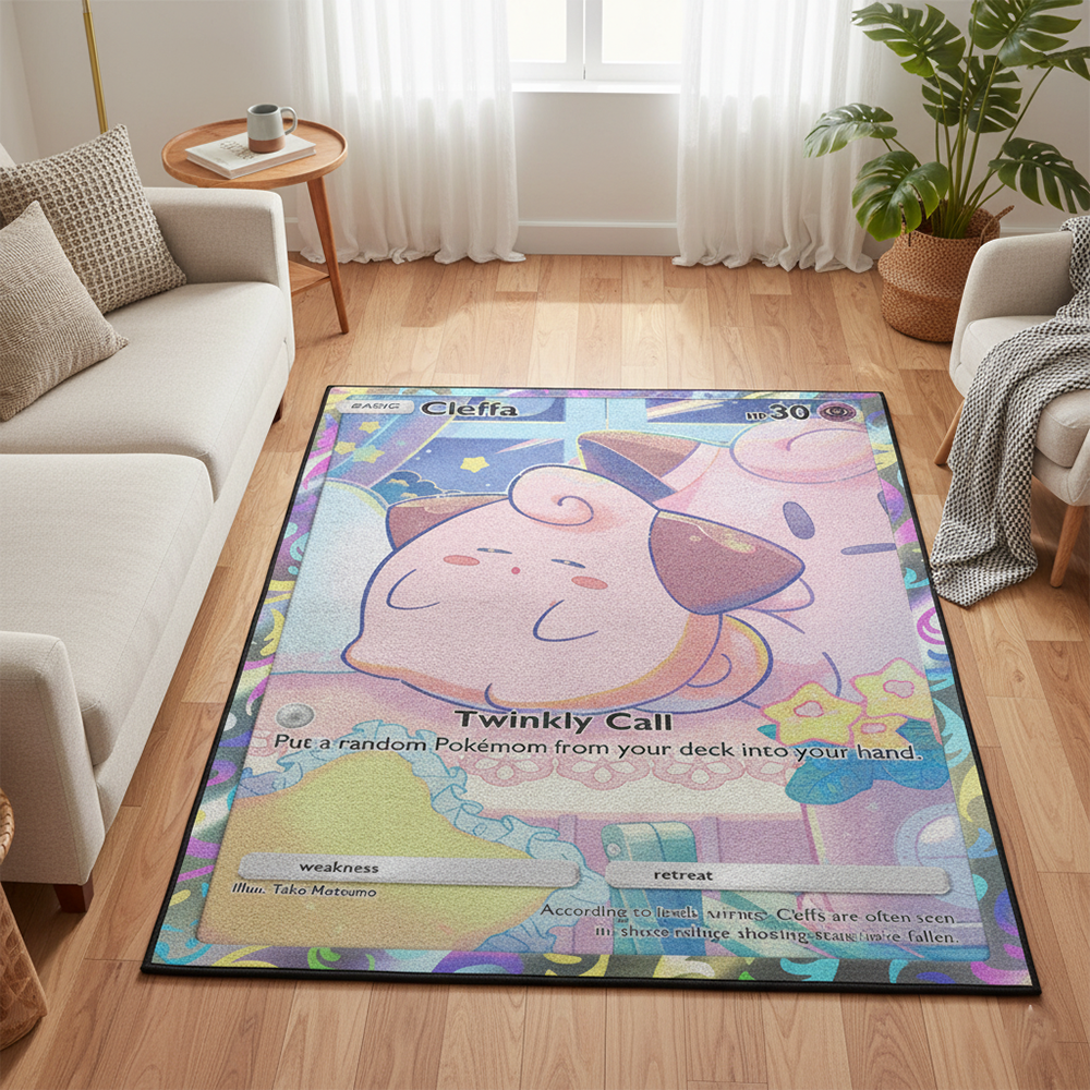 Pokemon Cleffa Anime Rug Kawai - огляд і ціна Gaming Accessories Aesthetic