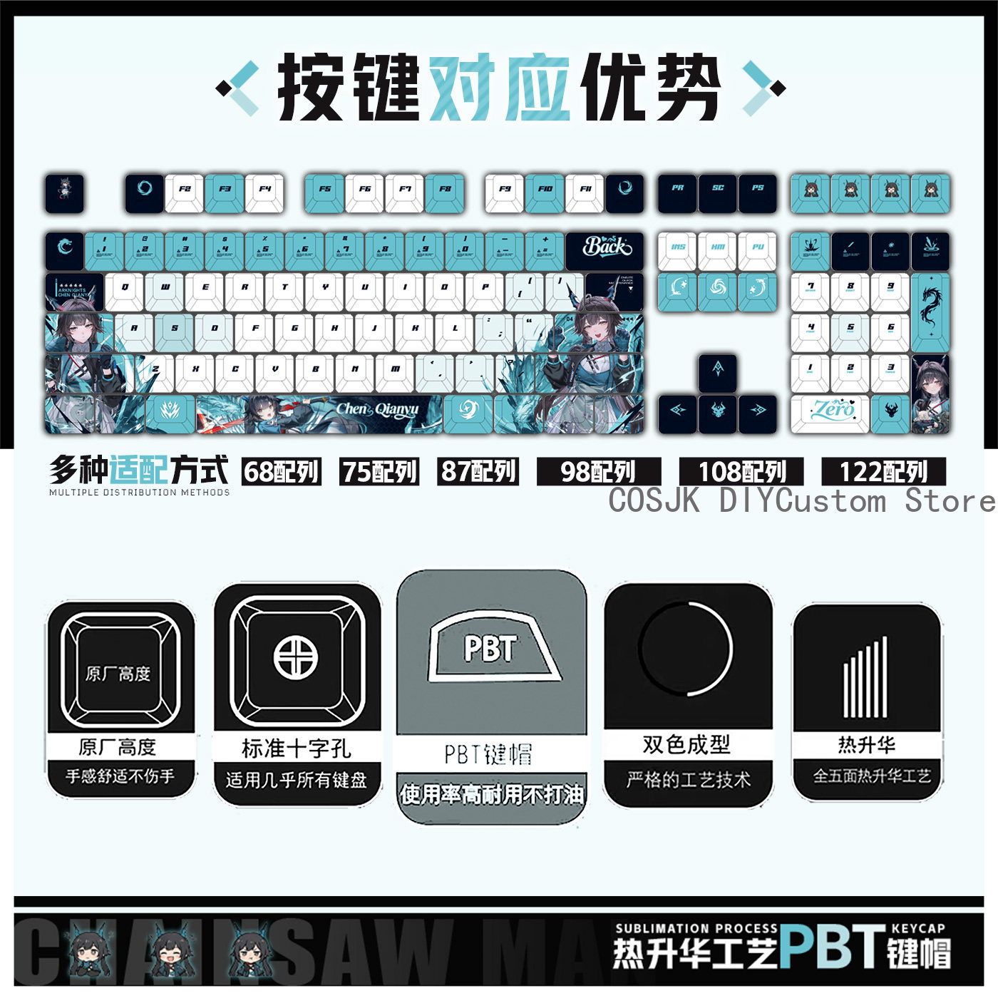 122 Keys Anime Chen Qianyu Ark - огляд і ціна Gaming Accessories Gifts
