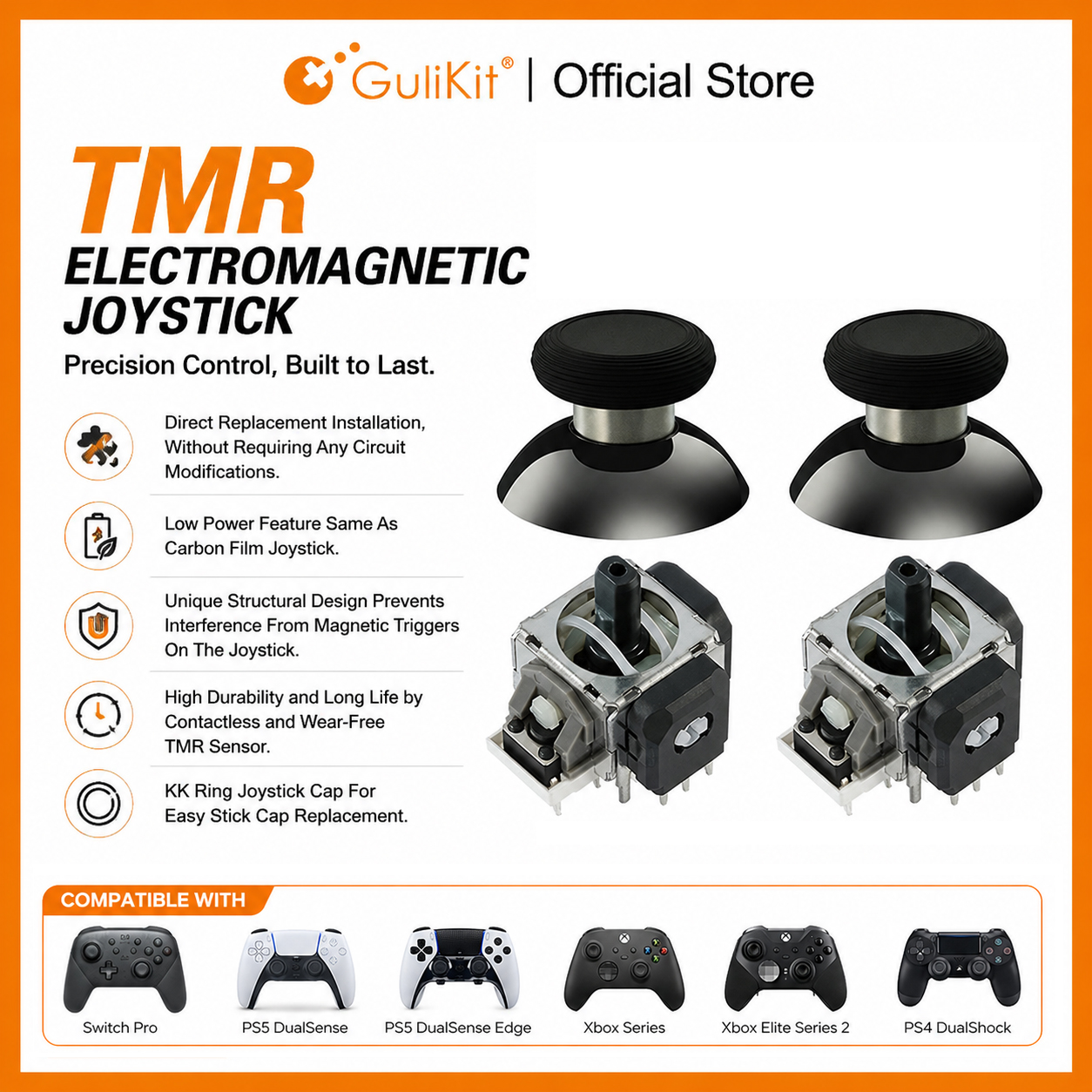 10 Pairs GuliKit TMR Joystick  - огляд і ціна Gaming Accessories Controller
