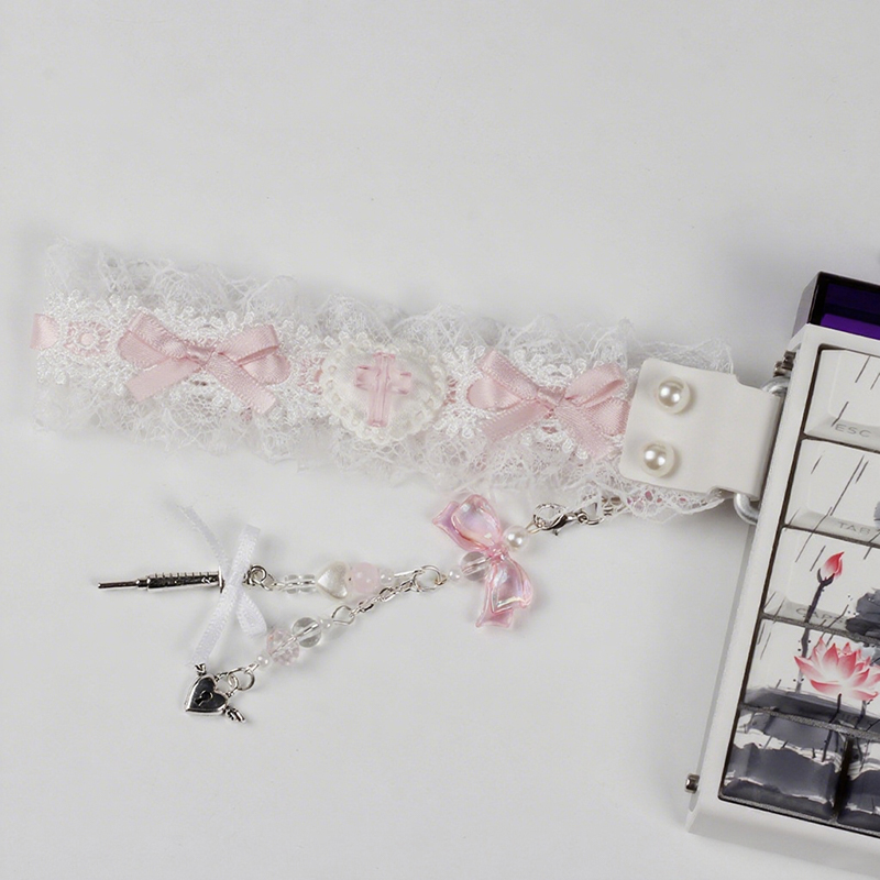 Hot！Lace Keyboard Ribbon Mecha - огляд і ціна Gaming Accessories Aesthetic