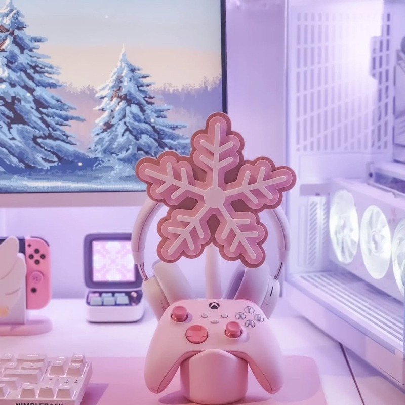Snowflake Headphone Stand 3D P - огляд і ціна Gaming Accessories Rack