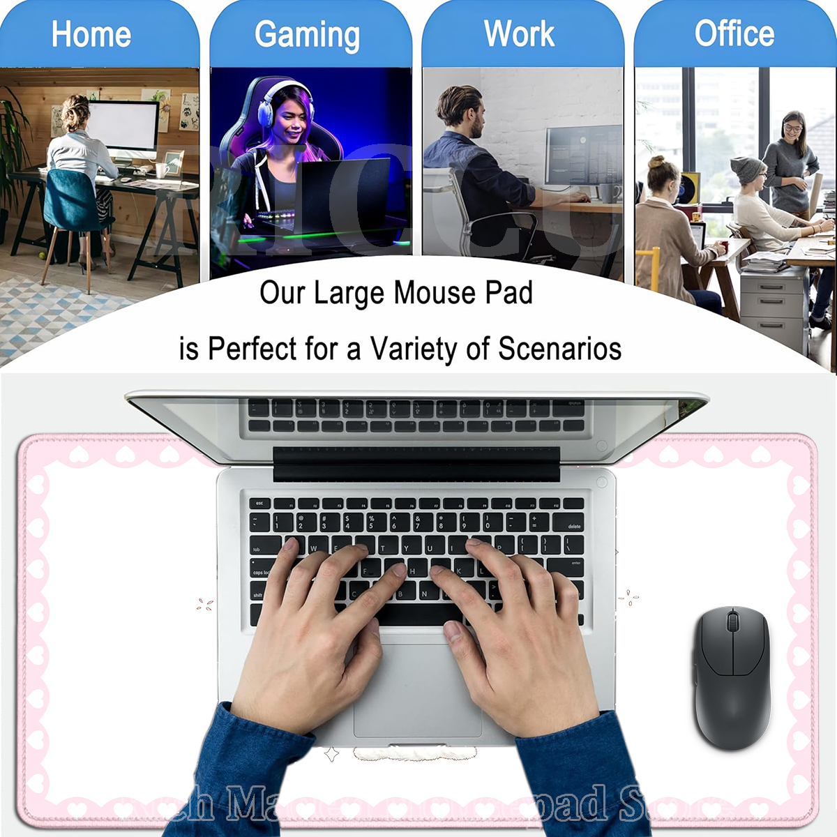 Pink Rabbit Mouse Pad XXL Cute - огляд і ціна Gaming Accessories Pink