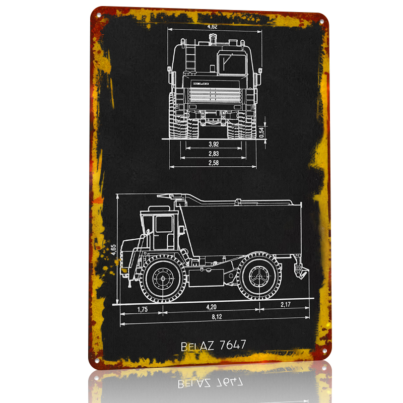 BelAZ 7647 Metal Poster Wall A - огляд і ціна Gaming Accessories Men