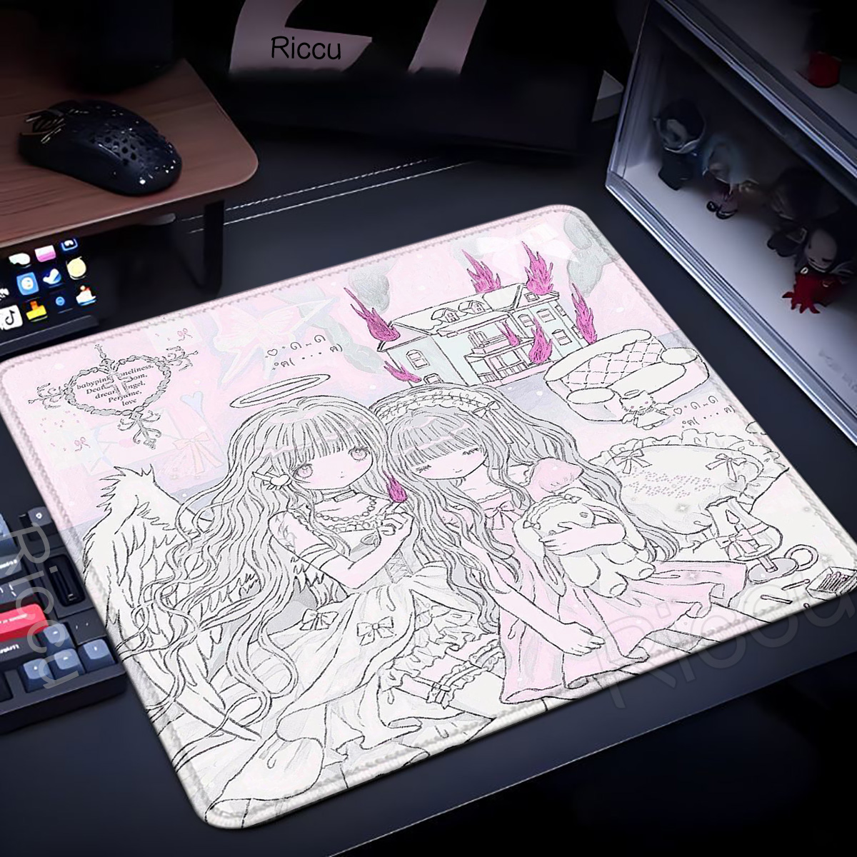 XL Sleepy Angel Pink Mouse Pad - огляд і ціна Gaming Accessories Pink
