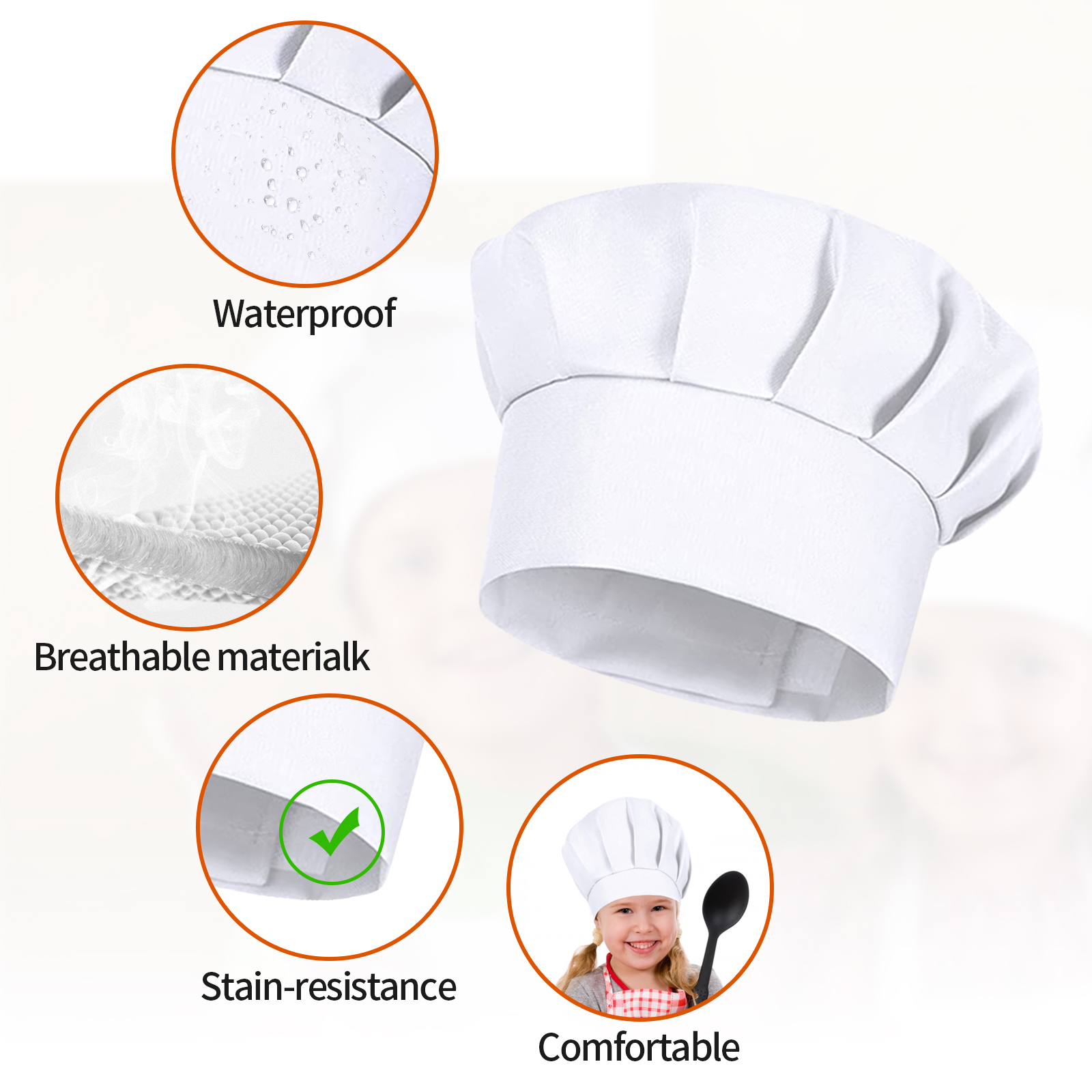 4PCS White Party Cap Hat Costu - огляд і ціна Gaming Kitchen Accessories